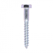 10x75 Coachscrew DIN 571 Zinc Plated Pack 100
