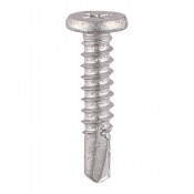 5.5x19 Phillips Low Profile Pancake Exterior S/D Screw Steel/Silver Pack 500