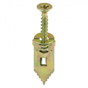 4x30 Plaster Board Fixing Zinc & Yellow Hammer-in Pack 10