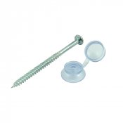 Corrugated Sheet Cover Cap & 10x3 Screw Clear Timco Pack 50
