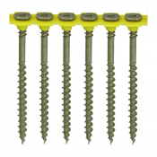 4.5x65 Collated Square Countersunk Decking Green Screw Timco C2 Range Pack 500