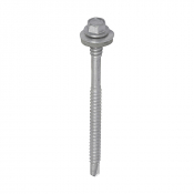 5.5/6.3x82 Hex Comp. Panel to Light Section Steel Exterior S/D Screw/Washer Steel/Silver Pack 100