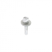 5.5x25 Hex Metal to Light Section S/D Exterior Screw/Washer Bi Metal/Silver Pack 100