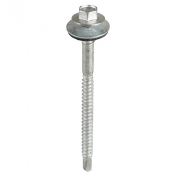 5.5/6.3x70 Hex Comp. Panel to Light Section Steel Exterior S/D Screw/Washer Bi Metal/Silver Pk 100