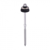 6.3x130 Hex Cement Board to Timber Extrior Slash Point Screw/Washer Steel/Silver Pack 50