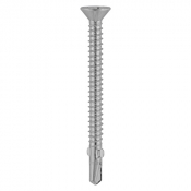 5.5x65 Countersunk Wood to Light Section Steel Wing Tip S/D Exterior Screw Bi Metal/Silver Pack 200