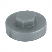 19 Hex Head Cover Cap Dark Silver Pack 1000