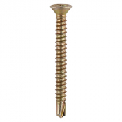 3.9x19 Reinforced Frame Screw Zinc & Yellow Plated Timco 120 Range Pack 1000