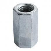 M8x24 Hex Connecting Nut DIN 6334 Zinc Plated Pack 100