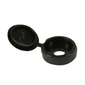 5-6 Hinged Screw Cover Cap Black Pack 50