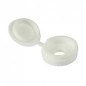 5-6 Hinged Screw Cover Cap White Pack 50