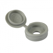 3-4.5 Hinged Screw Cover Cap Light Grey Pack 100