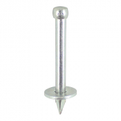 3.70x75 Washered Masonry Nail Zinc Plated Timco Pack 100
