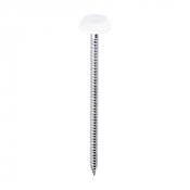 65x3.2 Polymer Headed Nail A4 (Head Diameter 12) White Pack 100