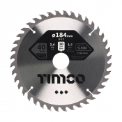 184x30x40T Circular Saw Blade Wood/Board Timco