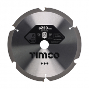 250x30x6T Circular Saw Blade Fibre Cement Board Timco