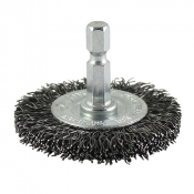 100 Drill Crimped Steel Wire Wheel Brush Timco Ea
