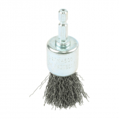 25 Drill Crimped Steel Wire End Brush Timco Ea