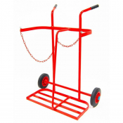 Twin Oxygen/Propane Trolley 8inch Wheel