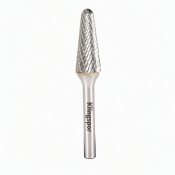12.7x32x6 Ball Nosed Tree Shaped Carbide Burr HF100L Double Serration Cut (Cut 6)