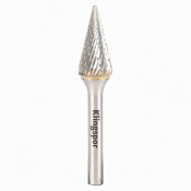 12.7x22x6 Cone Shaped Carbide Burr HF100M Double Serration Cut (Cut 6)