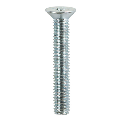 M6x25 Pozi Countersunk Screw DIN 965 Zinc Plated Pack 100