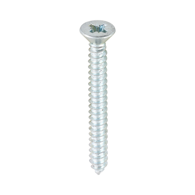 No8x11/2 Pozi Countersunk Ab Point Self Tapping Screw DIN 7982CZ Zinc Plated Pack 200