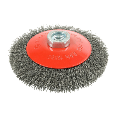 115mm (M14x0.3) Angle Grinder Crimped Steel Wire Bevel Brush