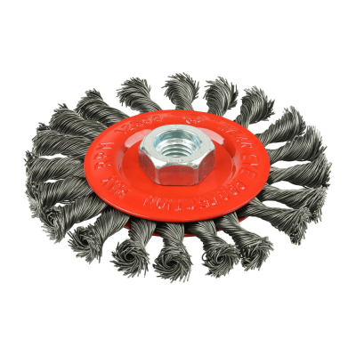115mm (M14x0.5) Angle Grinder Twisted Knot Steel Wire Wheel Brush