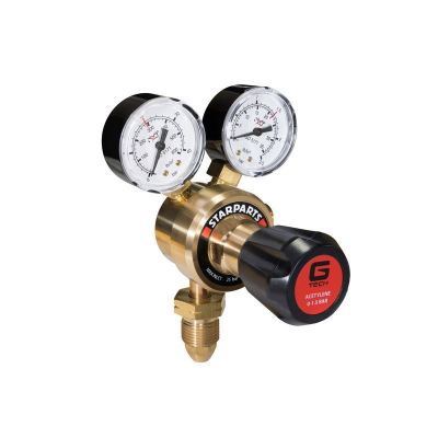 Single Stage Acetylene Regulator 2 Gauge 25 Bar, 1.5 Bar Outlet Base Entry