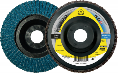 125x22.23 Convex Flap Disc SMT325 EXTRA P40 Klingspor Pack 10
