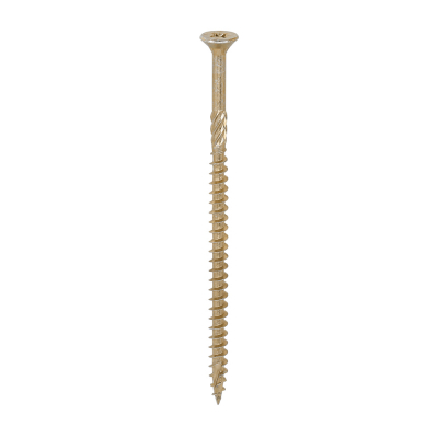 5.0x100 Pozi Countersunk Multi Purpose Screw Zinc & Yellow Plated Timco C2 Range Pack 100