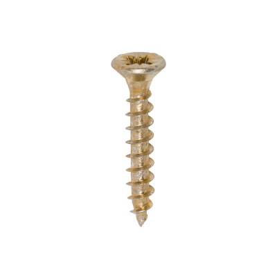 4x25 Pozi Countersunk Chipboard Screw Zinc & Yellow Plated Timco Solo Range Pack 200