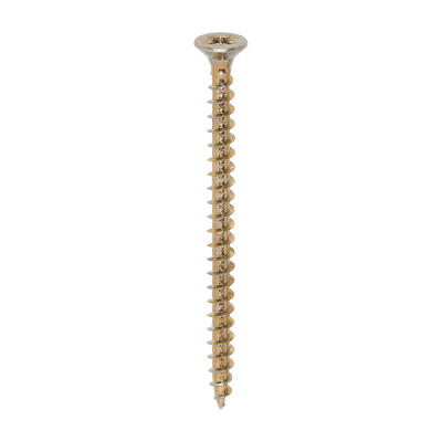 5x70 Pozi Countersunk Chipboard Screw Zinc & Yellow Plated Timco Solo Range Pack 200