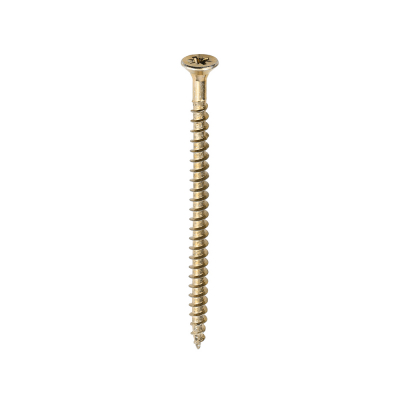 5x80 Pozi Countersunk Chipboard Screw Zinc & Yellow Plated Timco Solo Range Pack 200
