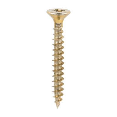 6x50 Pozi Countersunk Chipboard Screw Zinc & Yellow Plated Timco Solo Range Pack 200