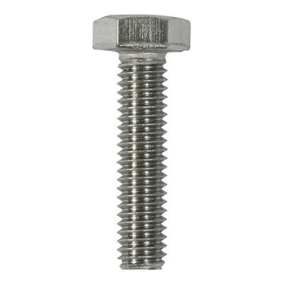 M6x20 Hex Setscrew DIN 933 A2 Pack 10