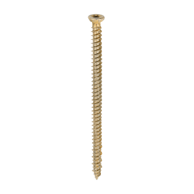 7.5x120 Torx Flat Countersunk Masonry Screw Zinc & Yellow Plated Timco Pack 100