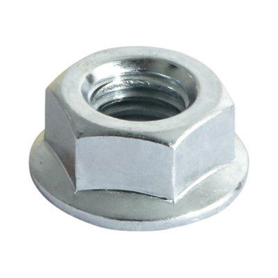 M10 Serrated Flanged Nut DIN 6923 Zinc Plated Gr.6 Pack 100