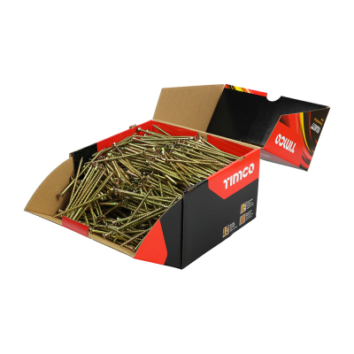 5.0x100 Pozi Countersunk Multi Purpose Screw Zinc & Yellow Plated Timco Velocity Range Pack 1000