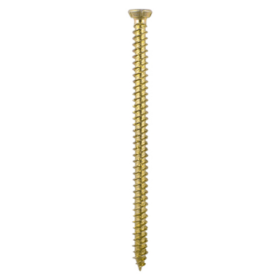 7.5x80 Torx Flat Countersunk Masonry Screw Zinc & Yellow Plated Timco Pack 5