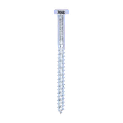 6x75 Coachscrew DIN 571 Zinc Plated Pack 100