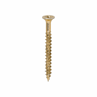 4.0x40 Pozi Countersunk Multi Purpose Screw Zinc & Yellow Plated Timco Velocity Range Pack 200