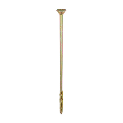 6.0x200 Pozi Countersunk Multi Purpose Screw Zinc & Yellow Plated Timco C2 Range Pack 100
