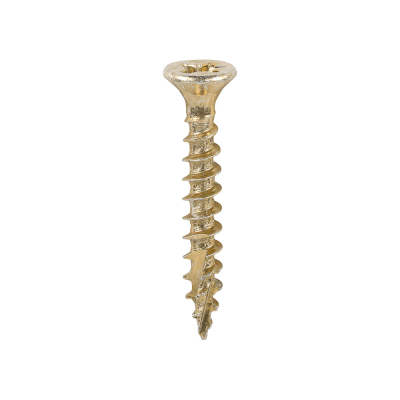 3.5x25 Pozi Countersunk Multi Purpose Screw Zinc & Yellow Plated Timco C2 Range Pack 200