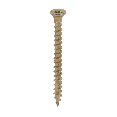 3.5x40 Pozi Countersunk Multi Purpose Screw Zinc & Yellow Plated Timco C2 Range Pack 200
