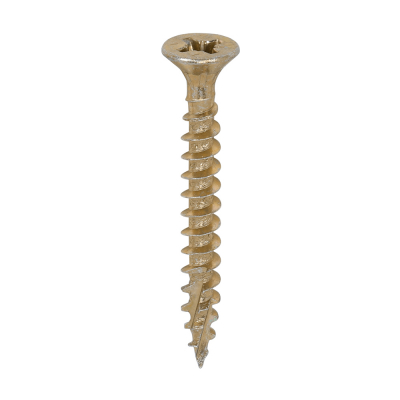 4.0x35 Pozi Countersunk Multi Purpose Screw Zinc & Yellow Plated Timco C2 Range Pack 200