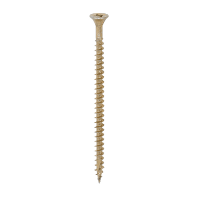 4.5x80 Pozi Countersunk Multi Purpose Screw Zinc & Yellow Plated Timco C2 Range Pack 200