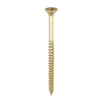 6.0x120 Pozi Countersunk Multi Purpose Screw Zinc & Yellow Plated Timco C2 Range Pack 100