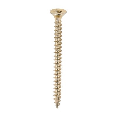 4.0x50 Pozi Countersunk Multi Purpose Screw Zinc & Yellow Plated Timco Classic Range Pack 200
